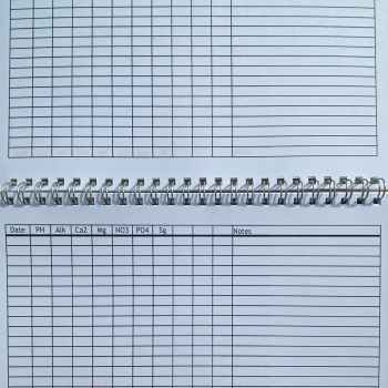 Aquarium Parameter Log Book